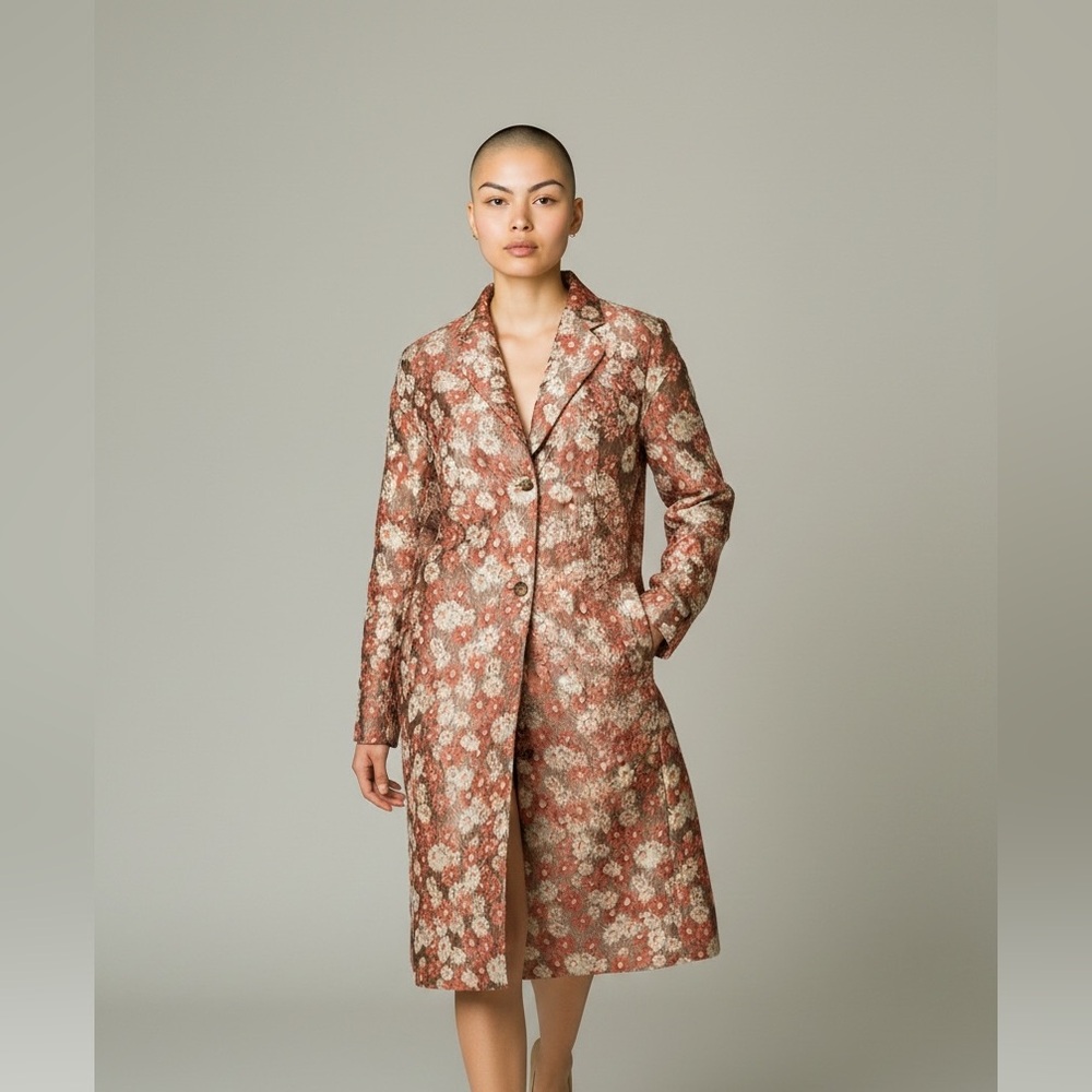 Alberto Biani  Italian made all-over floral-print Coat Jacket